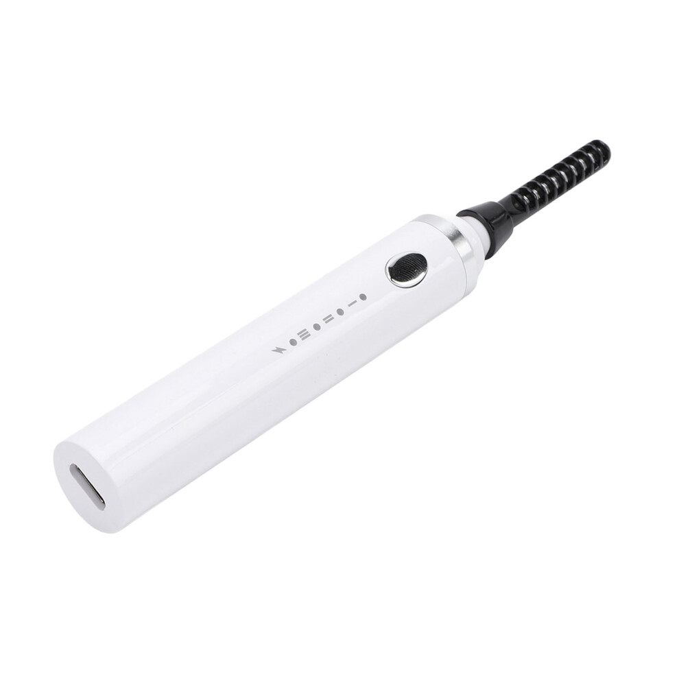 White Rechargeable Smart Electric Eyelash Curler 300Mah, Long Lasting