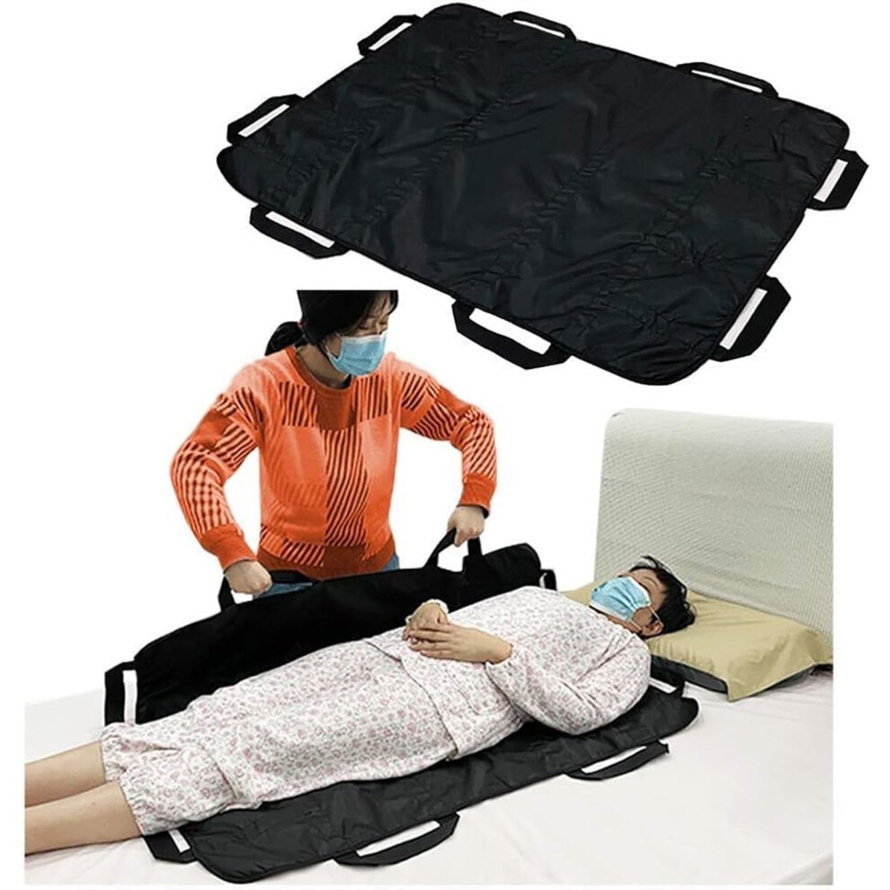 Black Patient Transfer Board For Obese And Elderly, Positioning Pad Draw Sheet Lift For Incontinent Patients,