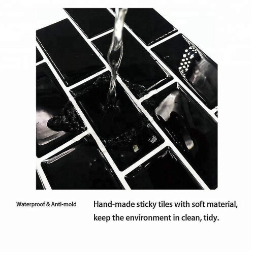 3D Wall Stickers Brick Wallpaper Tile for Kitchen Bathroom Backsplash Aunty-Tile 30x30Cm 2