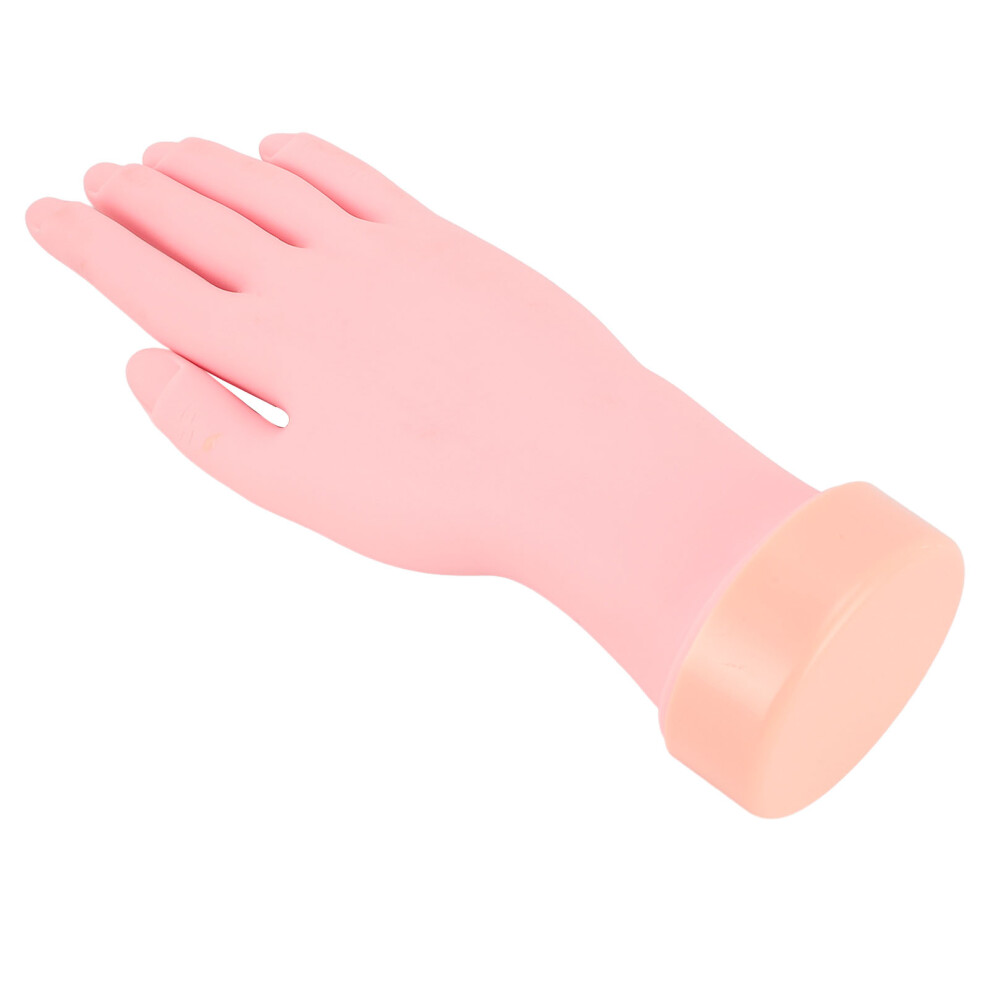 Manicure Practice Hand with Embedded Groove & Bendable Nails, 7.4x22cm