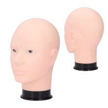 Cabeza de maniquí masculina de PVC para exhibir pelucas y sombreros en salones y escuelas de belleza sin maquillaje.