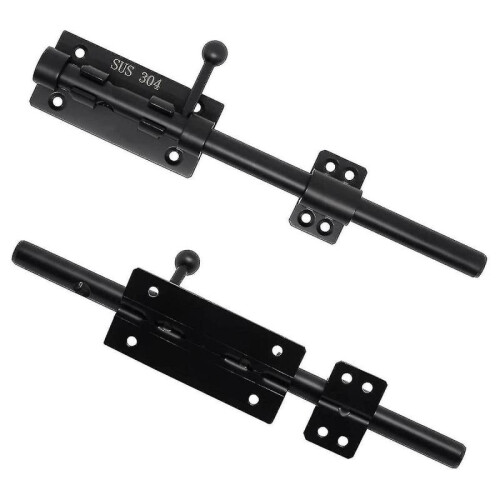 Heavy Duty Slide Bolt Gate Latch with A Padlock, Horizontal Bolt La... 1