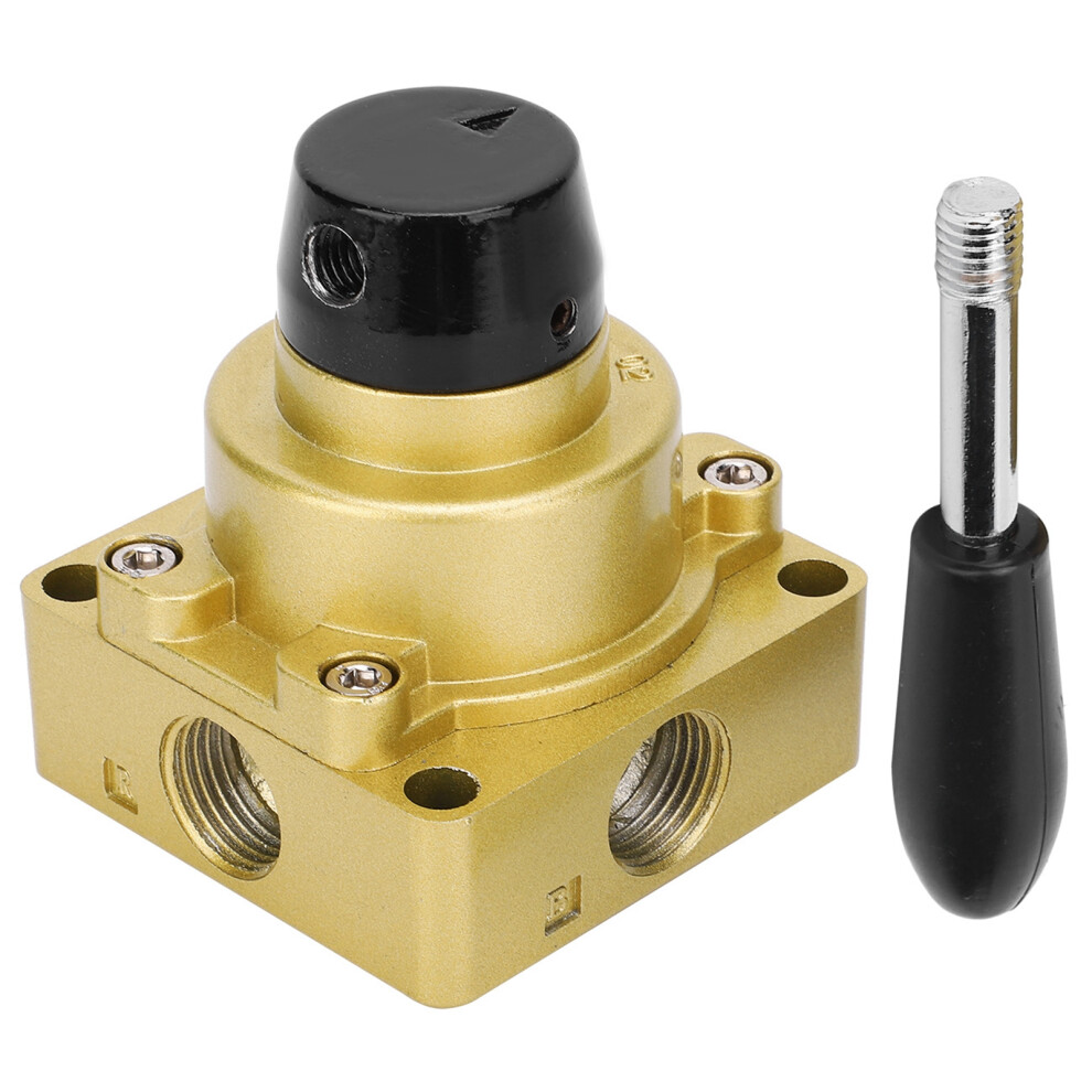 Rotary Lever Hand Valve 3 Position 4 Way Pneumatic