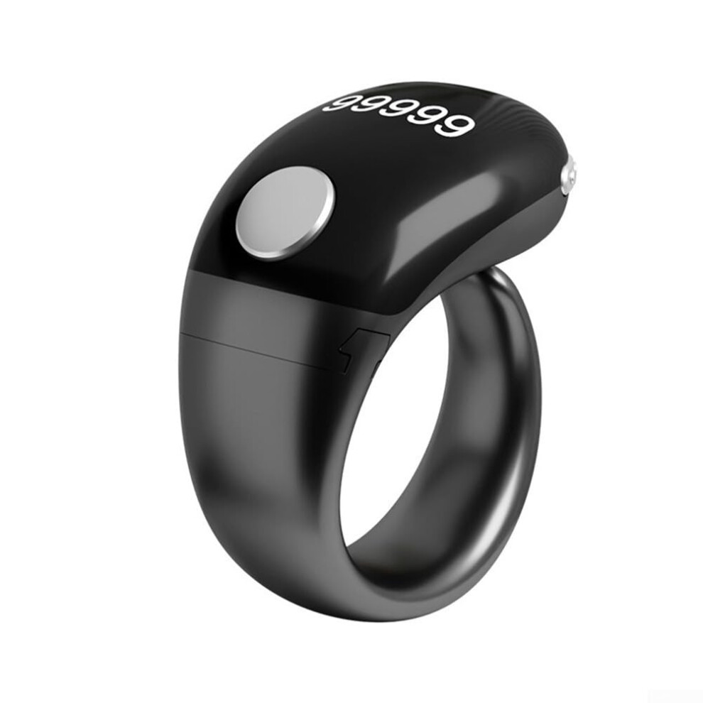 Adjustable Ring Counter With Type C Rechargeable Battery, Display For Accurate Counting In Various Applications Black 6038364144119