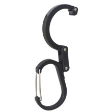 D-Type Mountaineering Buckle Aluminum Alloy Black M Size Multi-Functional Sports Equipment Tool
