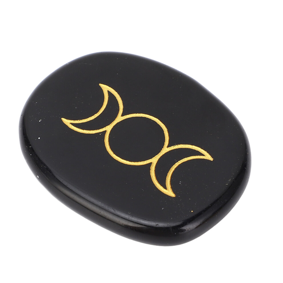 Carved Pattern Energy Worry Stone for Meditation, Anxiety Relief, 3 Type