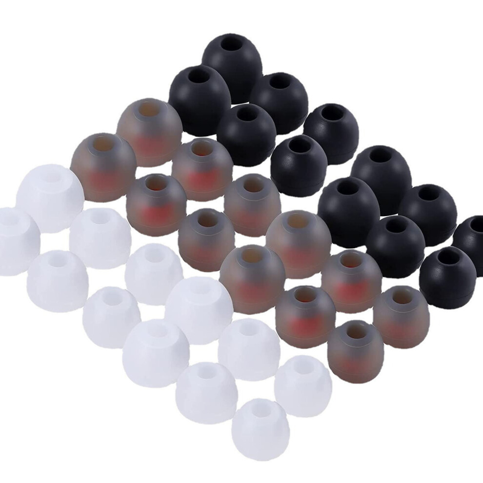 Customizable Eartips Ear Tips Replacement-Gray To Red Transpar 7732000089329