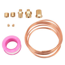 72 Inch Brass Oil Pressure Gauge Kit with 1/8 1/4 Inch NPT Fittings