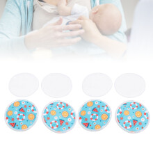8pcs Reusable Breastfeeding Nipple Pads 12cm Leakproof Washable