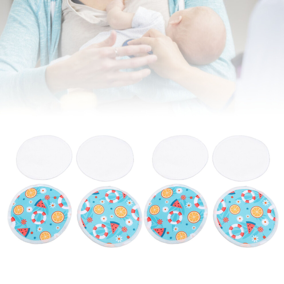 8pcs Reusable Breastfeeding Nipple Pads 12cm Leakproof Washable