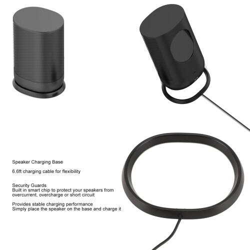 45W AC Adapter & Charging Base for Move Gen 1/2, 6.6ft Cable, Black 2