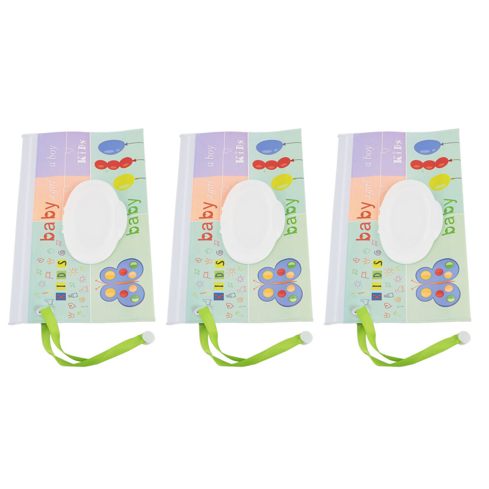 3 Pack Baby Wipes Dispenser EVA Refillable Portable Loop Case