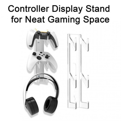 Gamepad Holder Wall Mounted Screw Fixing Stable Support Transparent Universal Storage Rack for PS5/for PS4/for Xbox/for Switch 1