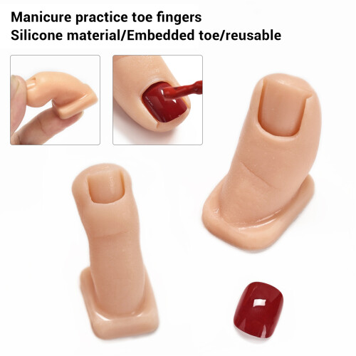 Modelo de dedo de silicona para práctica de arte de uñas 2