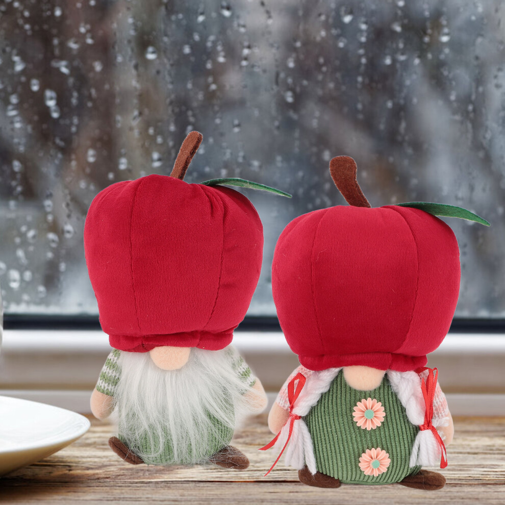 Red Apple Gnome Faceless Doll Â Small Nail Salon Table Decor