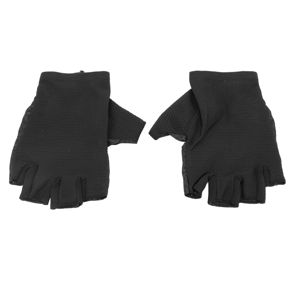 Cycling Gloves Men Women Breathable Anti Slip Half Finger Black Palm Width 10.5-11.5cm-image-OPC-PKC9BH5-NEW