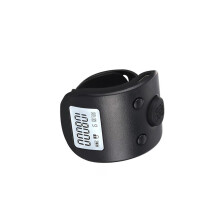 Electronic Hand Counter Rechargeable Digital Tally Counter Ring Portable Low-Noise Nonslip Device for Adults Black