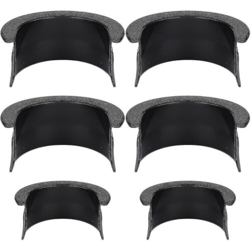 6pcs Plastic Billiards Table Pocket Liner - for Pool Table Bar Home, 4 Corner 2 Side, Black