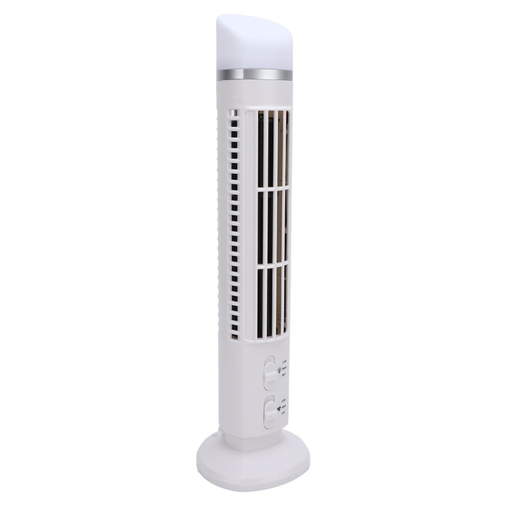 Portable Usb Bladeless Tower Fan - Silent Compact & Space Saving Light/White 4621346685070