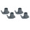4 Pcs Walker Glide Skis Rubber Universal Walker 8