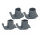 4 Pcs Walker Glide Skis Rubber Universal Walker 10