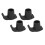4 Pcs Walker Glide Skis Rubber Universal Walker 5