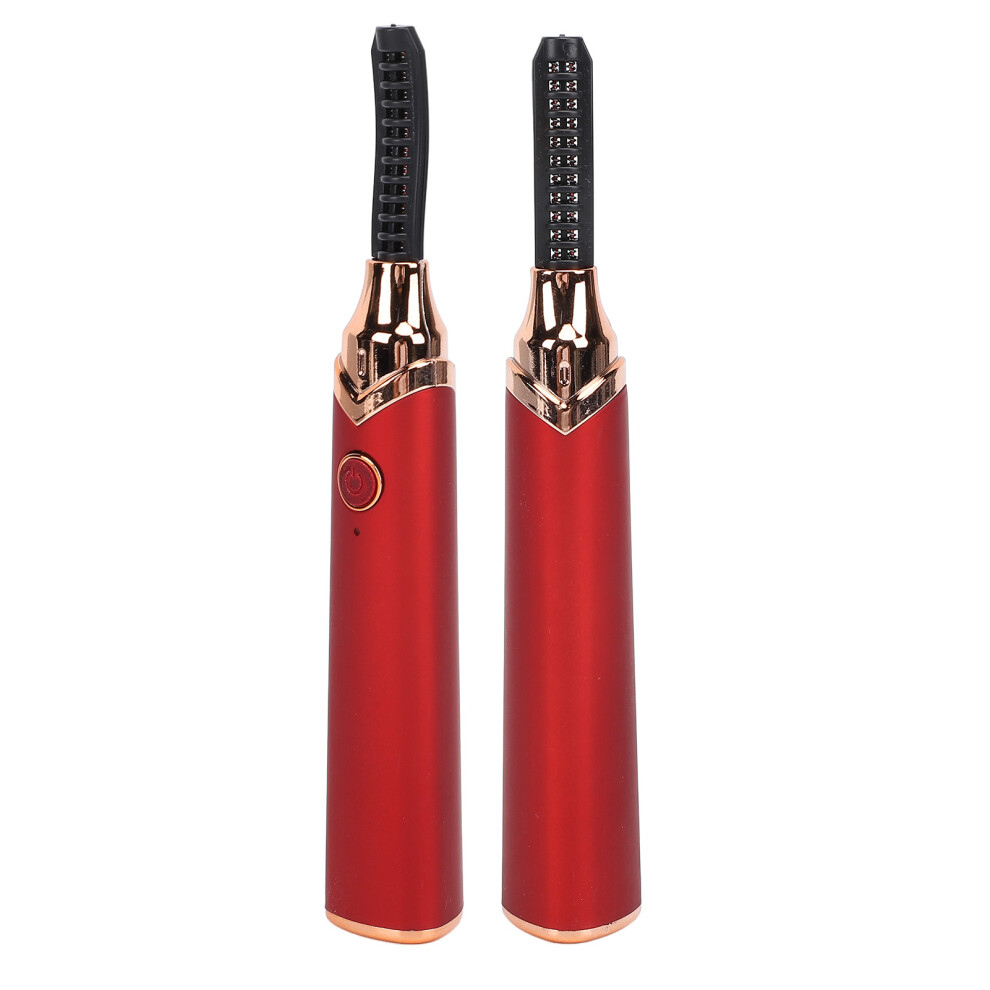 Portable Electric Eyelash Curler 280Mah Usb Rechargeable Ergonomic Red 8021346685432
