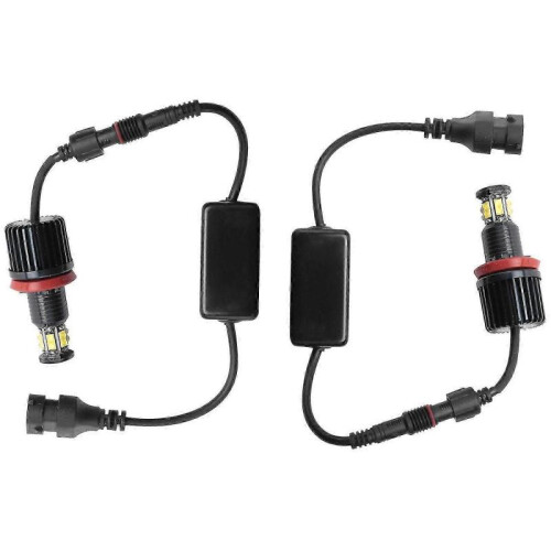 1 Pair 120w 12led Car Angel Eye Marker Headlights Bulbs Lamps for E82 E90 E92 E60 E61 E63 E89 X6 H8
