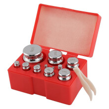 Steel Calibration Weights Set, Precision Scale Calibration Weight Kit with Storage Box, 1g to 1000g, Durable Material