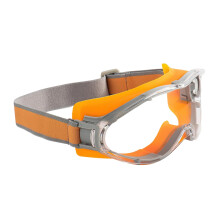Professional Windproof Nonslip Goggles Glasses for Skiing Cycling Motorcycle Outdoor Sports, Yellow Frame with Adjustable Strap