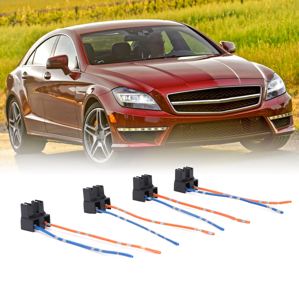 H7 Headlight Socket Wiring Harness Dc12-24V Female Connector 4Pcs 3481346686153