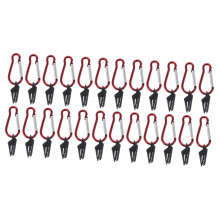 24 Sets Outdoor Tent Clip Hook Tarp Clips Carabiner Hardware Kit for Shade Sail and Camping Accessories