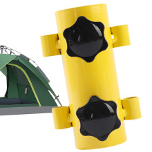 Camping Tent Pole Holder Tarpaulin Holder for Windshield Canopy, Sun Support Pole Holder for Camping, Fishing, Hiking - Yellow
