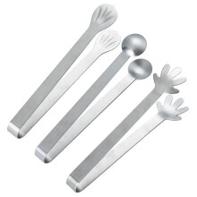 Stainless Steel Palm Tongs 9-Inch for Ice Sugar Snacks Kitchen Accessories Heavy-Duty Grip Tongs