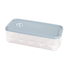 10 Grid Egg Storage Organizer Light Blue Large Capacity Container for Refrigerator and Freezer, Single Layer Design