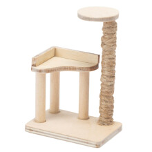 Scale Dollhouse Furniture Accessory Cat Tree Model for DIY Decor, Realistic Design, 1:12 Scale, Wooden Material