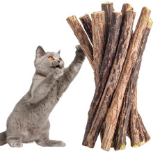 Cat Dental Chew Sticks - 5 Premium Matatabi Silvervine Sticks for Teeth Cleaning - Natural Dental Chews for Indoor Cats