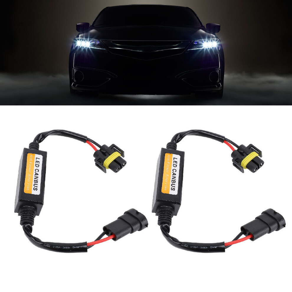 Canbus Led Headlight Resistors 2Pcs Error Decoders For H8 H9 H11 Car Headlamps 9351346687822