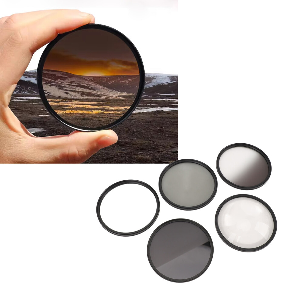72Mm Camera Lens Filter Kit With Cpl, Nd8, Star & Graduated Filters Gray 7891346688464