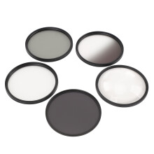 52mm Objektivfilter-Set: CPL ND8 Stern-Verlauf Grau Makro