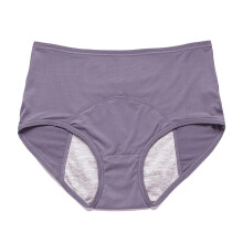 Women's Knickers Large, Breathable Spout-Proof High Waist Underwear for Menstruation, Purple 2XL (130-150 Jin)