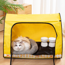 Enclosed Cat Playpen 80x60x53cm, Portable Foldable Tent for Indoor & Outdoor