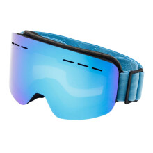 Ski Goggles with Adjustable Strap for Snowboarding and Snowmobiling, Blue Frame, UV Protection, Anti-Fog Lenses