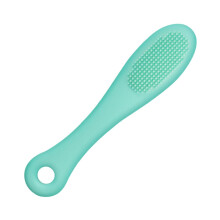 Cat Finger Brush - Soft Silicone Grooming Chin Scrubber for Cats, Non-Slip Cleaning Brush, Green Multifunctional Pet Tool