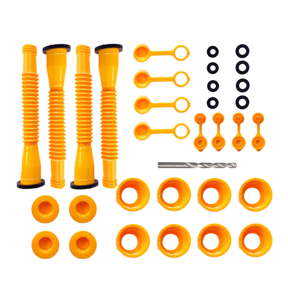 Gas Can Spout Replacement Kit 1/2/5/10-Gallon No-Spill Yellow 7891346691167
