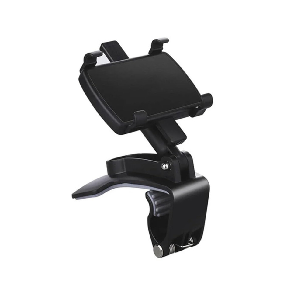 Car Phone Holder Stand Clip Mount Bracket For All Smartphones, Adjustable, Rotatable, Universally Compatible, Black 9084446758580