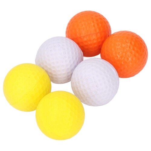 6Pcs Golf Balls Set 3 Colors Textured Surface 2