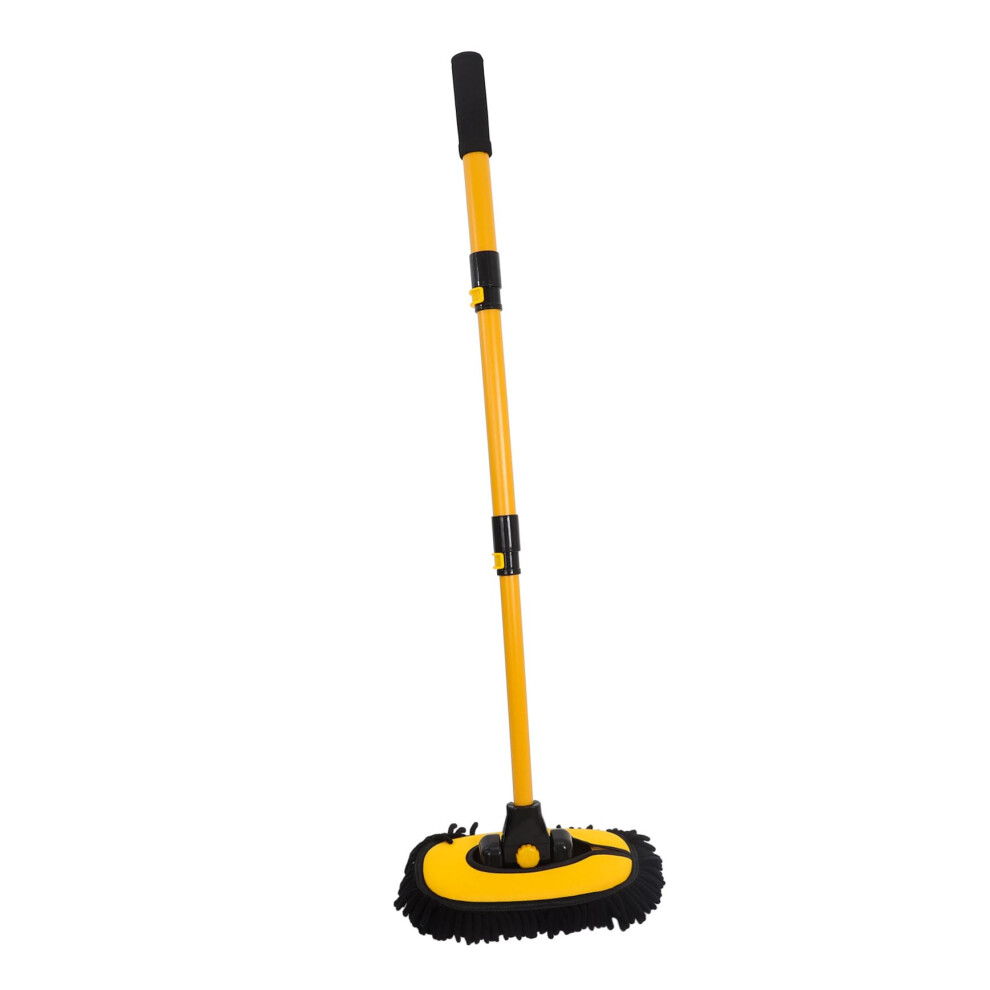 Car Wash Brush Mop Duster For Cars - Chenille Interior And Exterior Car Duster Brush For Scratch-Free Cleaning Yellow 9016109672056