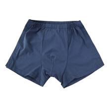 Men's Slip-On Smock Shorts for Post-Operative Rehabilitation Care, Flannel Underwear, Blue, Size M, Ideal for Bedridden Patients