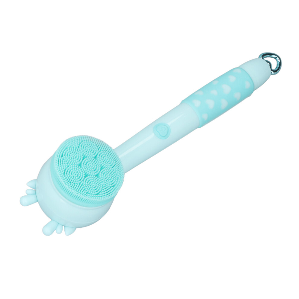 Electric Bath Brush with 1200mAh Battery, Blue, Waterproof, Long Handle